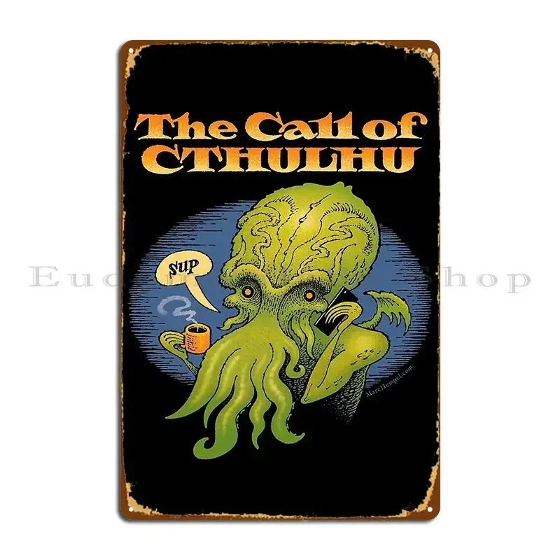 The Call Of Cthulhu Metal Plaque Living Room Classic Printed Wall Decor Cinema Tin Sign Poster