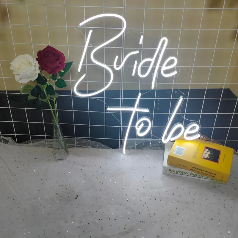 Bride To Be Neon Sign LED Night Lights Wedding Decoration Home Art Wall Neon Light Sign Party Better Together Neon Lamps