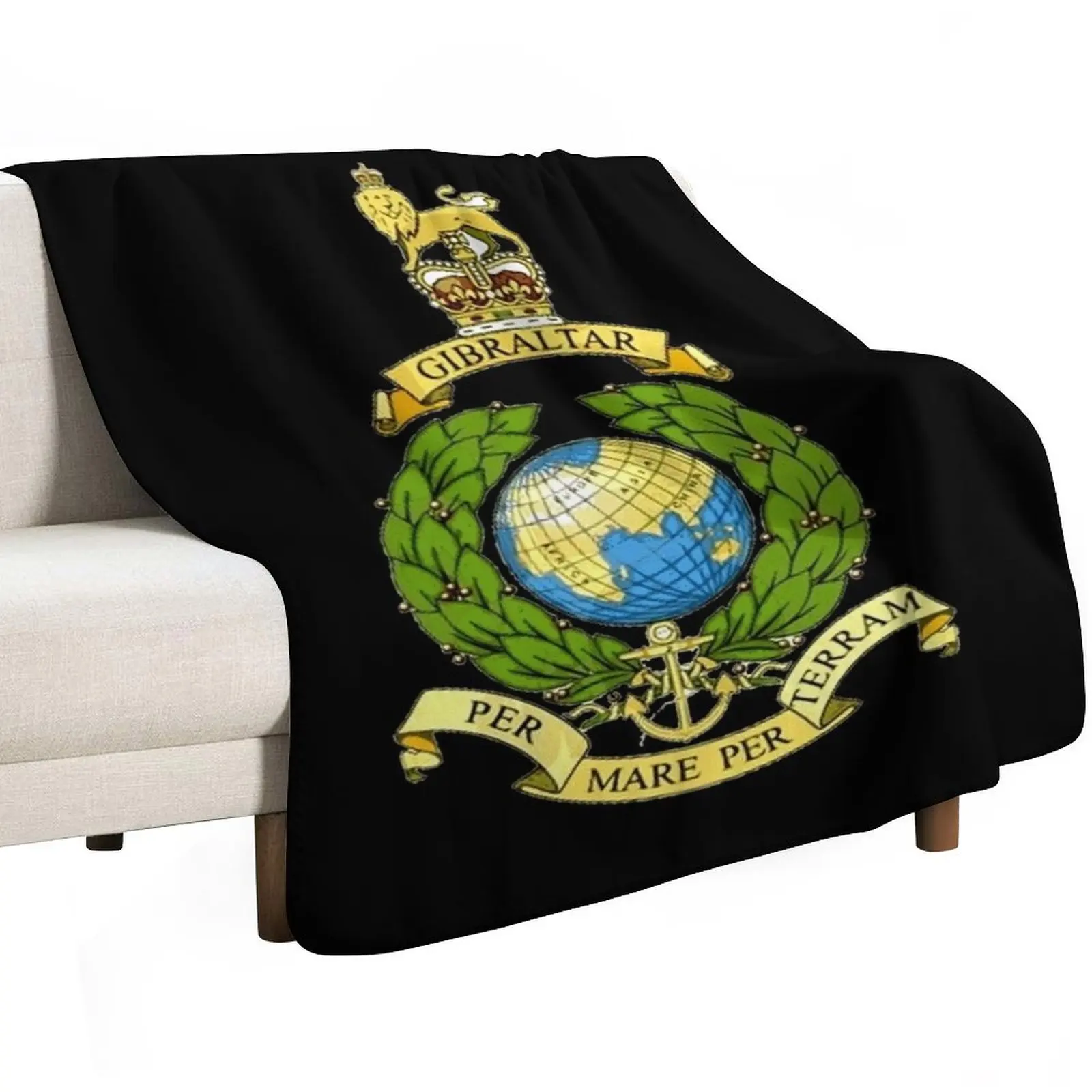 The Corps of Royal Marines Logo Throw Blanket Summer Luxury St Sofa Quilt Furry Blankets