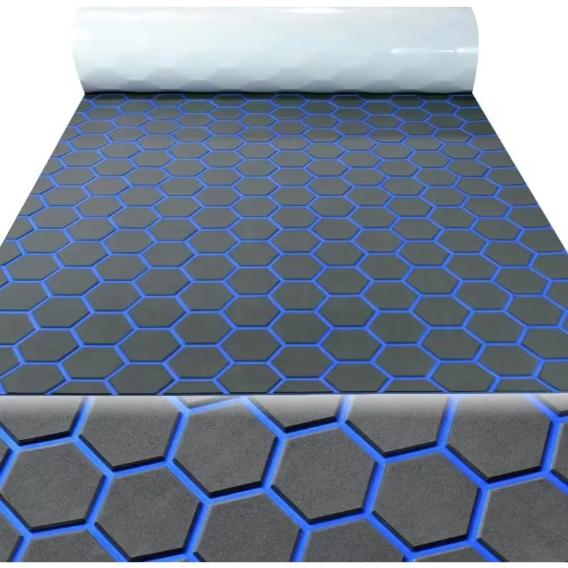 SSTL Honeycomb Marine Boat Flooring Mat Self-Adhesive Eva Foam Pads For Yachts Lures Golf Carts Accessories.