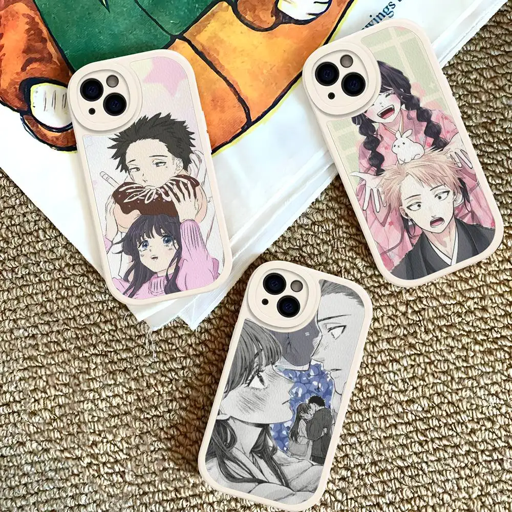 Étui de téléphone en cuir Anime The Fragrant Flower Blooms with Dignity pour iPhone 16 15 14 13 12 11 Pro Max Plus, coque antichoc
