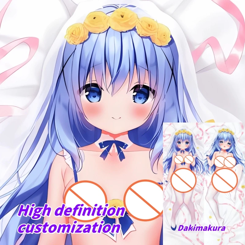 

Dakimakura Anime Pillow Case Is the order a rabbit Kafuu Chino Double-sided Print Of Life-size Body Pillowcase Gifts