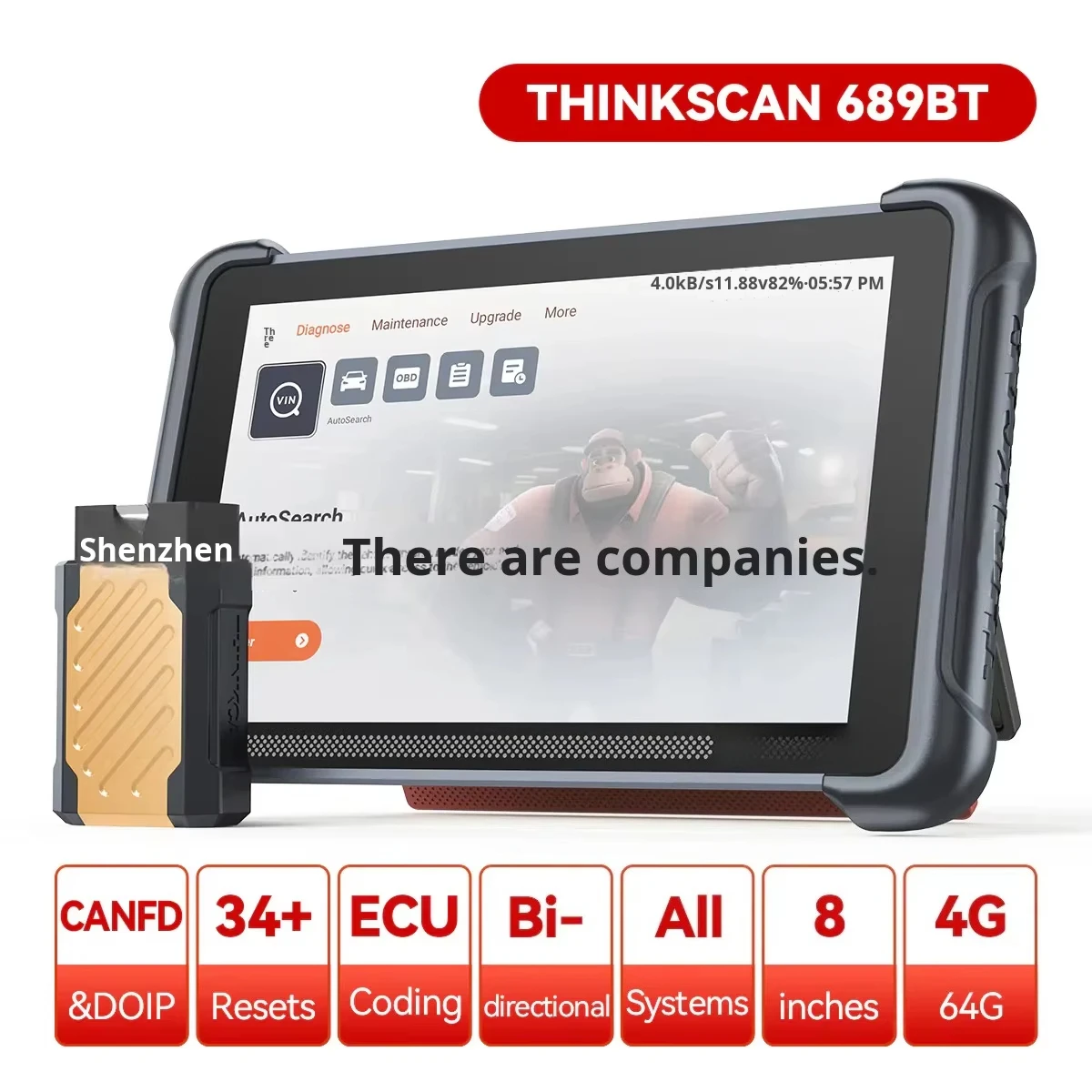 Picture 7: 689BT Car Vehicle Diagnostic Tool CANFD DOIP Bi-directional ECU Coding 34 Reset Full System Life Free Obd2 Scanner