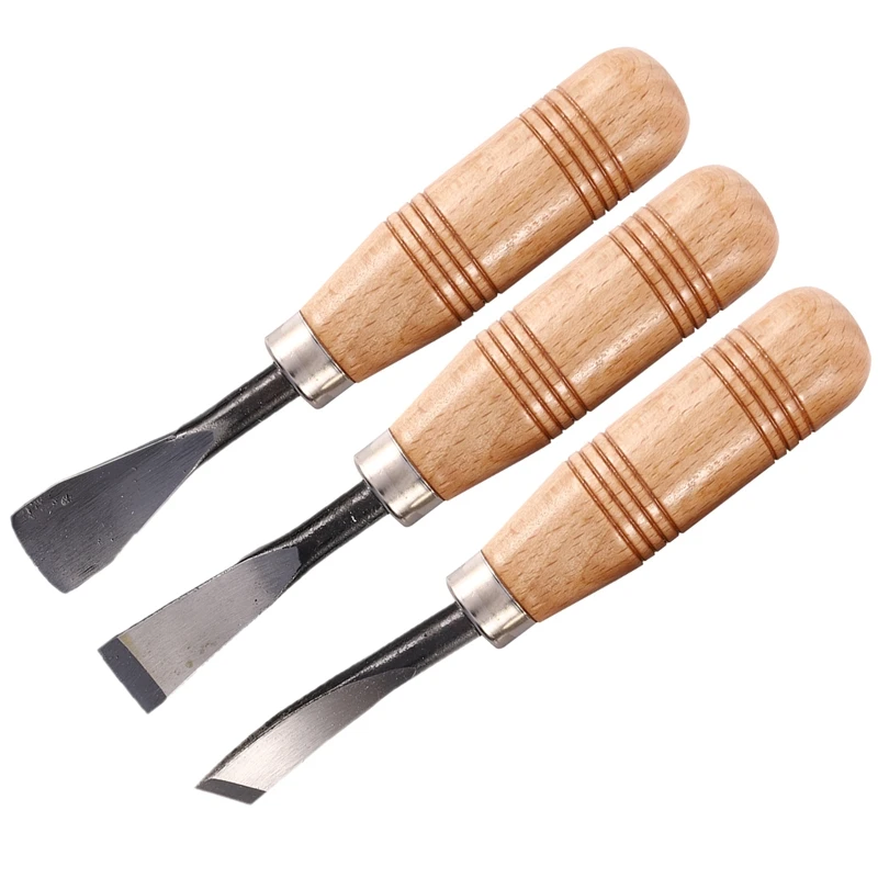 NEW-6Pcs Woodcut Knife Wood Carving Chisel Set Chip Detail Carving Chisels Kit Rust-Proof Wood Carpenter Hand Tools For Working