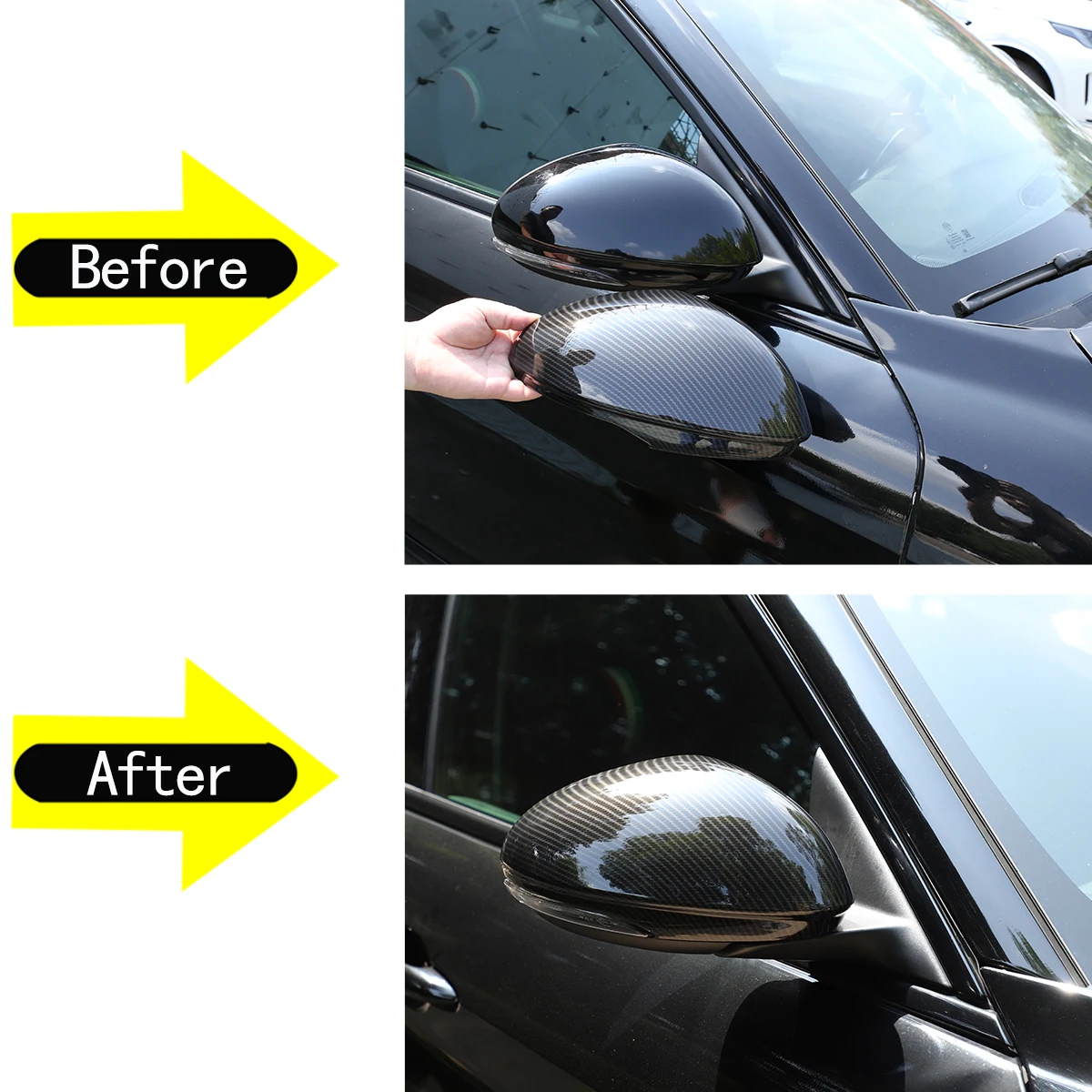 For Alfa Romeo Giulia 2017-2022 ABS Car Window Side Rearview Mirror Decorate Cover Trim Sticker Auto Accessories