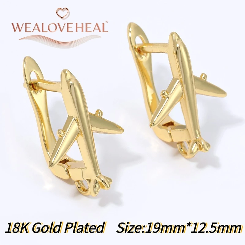 schmuckherstellung zubehör, 18K Vergoldete Messing-Ohrringhaken mit 4 Herzen und Blumen, Glücksbringende Herzförmige Ohrhaken für DIY Schmuckherstellung – Detail 25