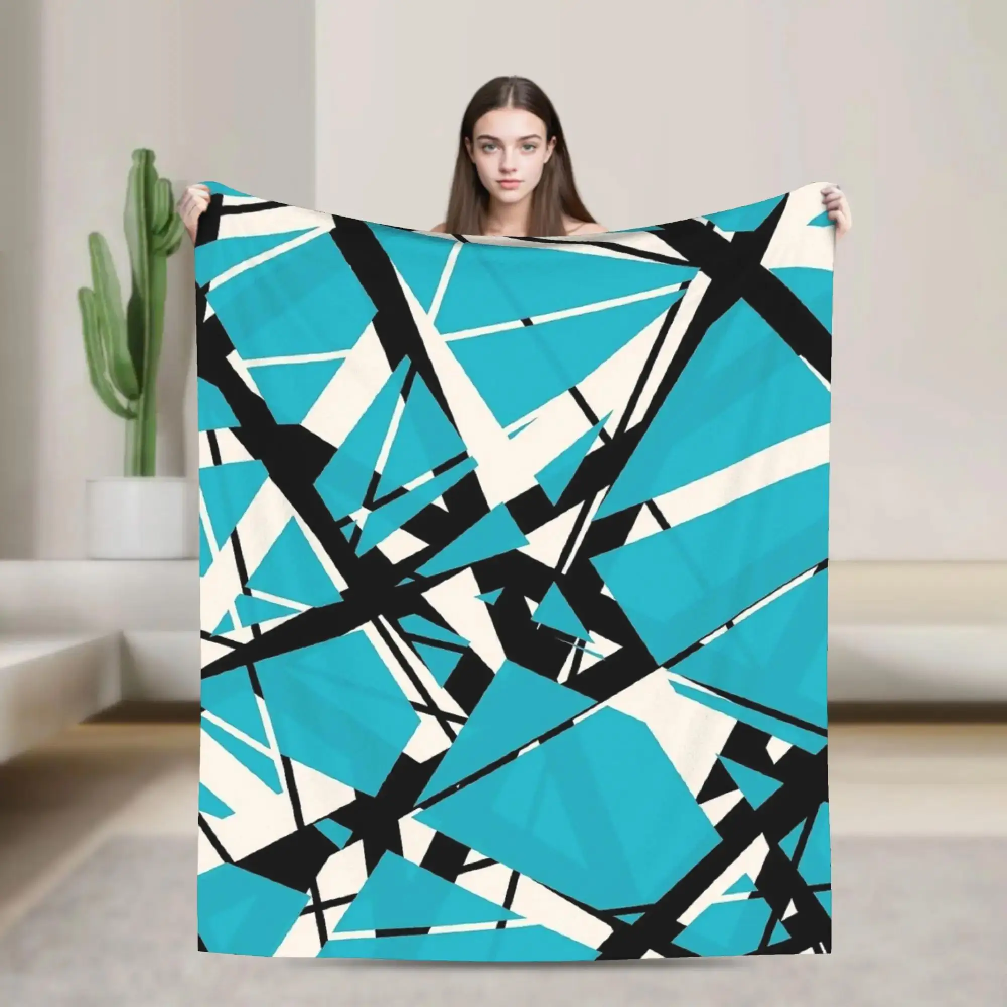 

Плюшевый плед EVH Stripes в стиле Van Halen для детей и взрослых, мягкий фланелевый плед-покрывало для дивана и кровати, для дома и спальни