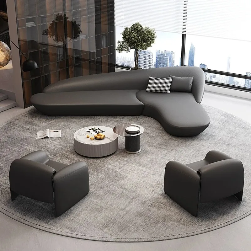 Brown 4 Seater Living Room Sofas Luxury Aesthetic Lazy Lounge Living Room Sofas Loveseat Nordic Divano Moderno Furniture Home