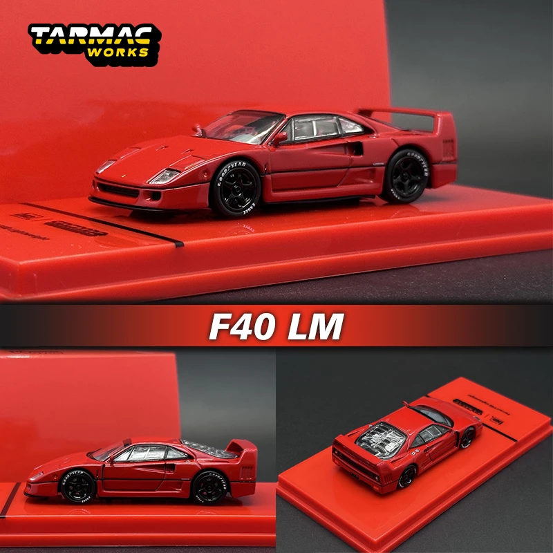 

TW In Stock 1:64 F40 LM Red Diecast Diorama Car Model Collection Miniature Toy Tarmac Works