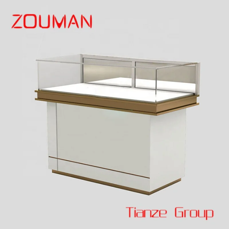 Custom , Custom Retail Store Decoration Stainless Steel Glass Showcase Cabinet And Counter For Jewels