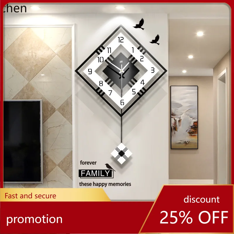 

ZML Modern Minimalist Wall Clock for Living Room, Stylish Home Decorative Creative Wall-Mounted Clock