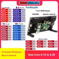 Raspberry Pi 5 7.0 inch IPS Touchscreen LCD Display Module 1024X600 HDMI-compatible Mini PC Portable Monitor for RPI 3B+ 4B ZERO