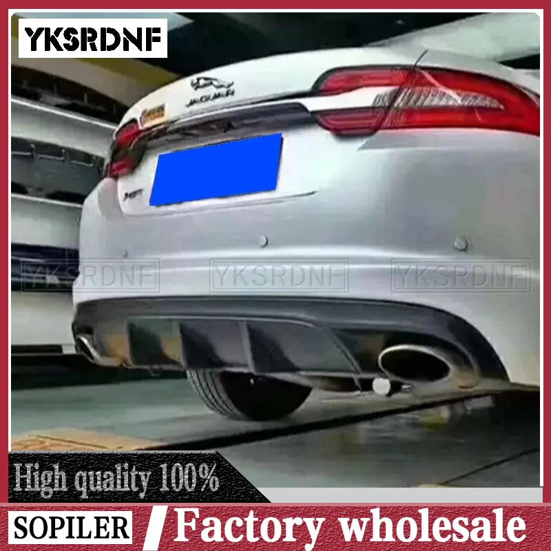 Für Jaguar XF Sport Heckstoßstange Diffusor Lippe Real Carbon Fiber Boot Spoiler Splitter Body Kit 2009 2010 2011 2012 2013 2014 2015