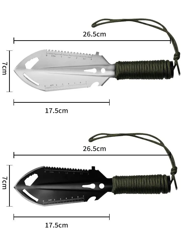 NEUE Camping Tragbare Ingenieursschaufel, Feldüberlebenswerkzeuge, Outdoor Edelstahl Multifunktionale Kleine Handschaufel – Detail 10