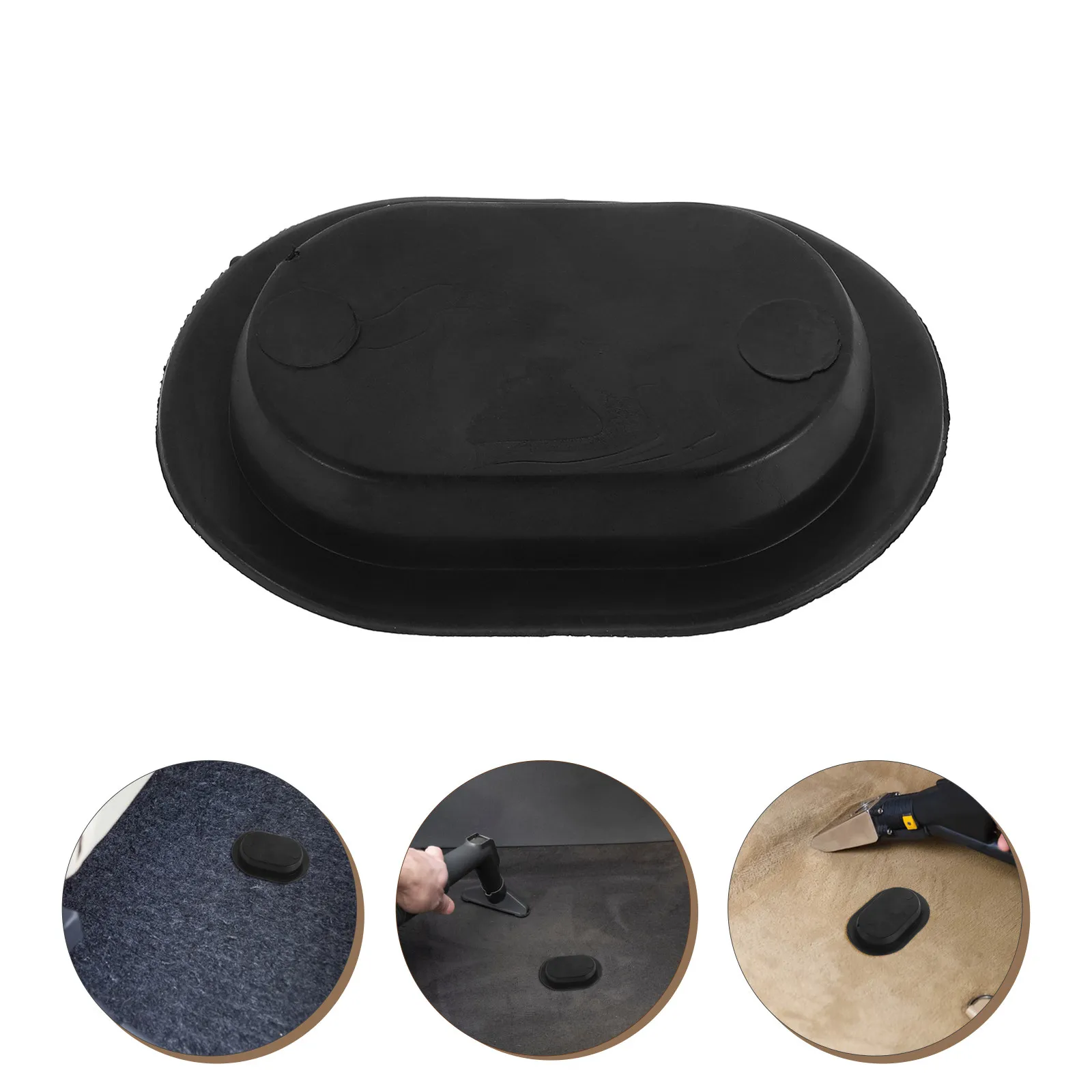 4Pcs Rubber Drain Plugs Oval Shaped Black Floor Pan Plugs Car Floor Drain Replacement Foot Pad for Car Mats Water Prevention