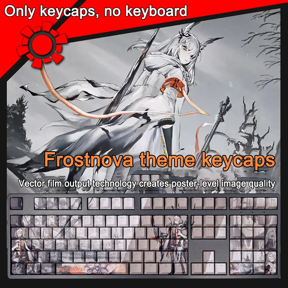Game Arknights Honeyberry Alle Charaktere Tastenkappen PBT Dye-Sub Cherry Hintergrundbeleuchtete Tastenkappen Anime-Tastenkappen für ANSI 61 87 108 Layout – Detail 19