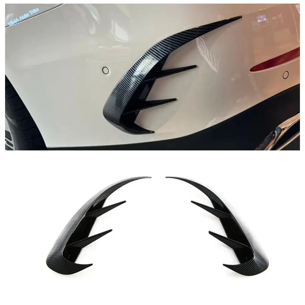 

Для Benz E-Class W214 E300 2024 2025 черный/углеродное волокно автомобильный задний бампер боковое вентиляционное отверстие ветровой нож аксессуары для бровей крышка отделка