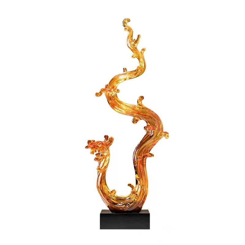 Home Decorations Abstract Art Sculpture Luxury Home Decoration Modern Transparent Resin Statue Living Room Decor Accessories Gif