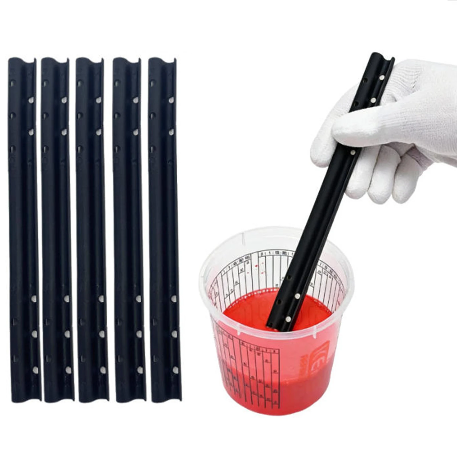 50/100pcs Plastic Paint Mixing Sticks for Color Plaster Cement Handheld Stirring Rods for Auto Body DIY Construction