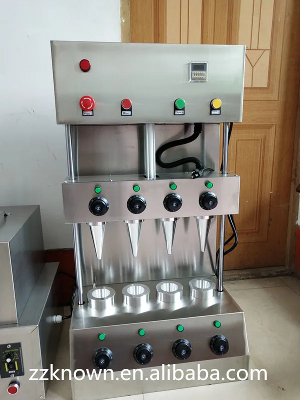 Mesin otomatis kerucut piza pemisah adonan mesin bundar Set pembuat kerucut Pizza