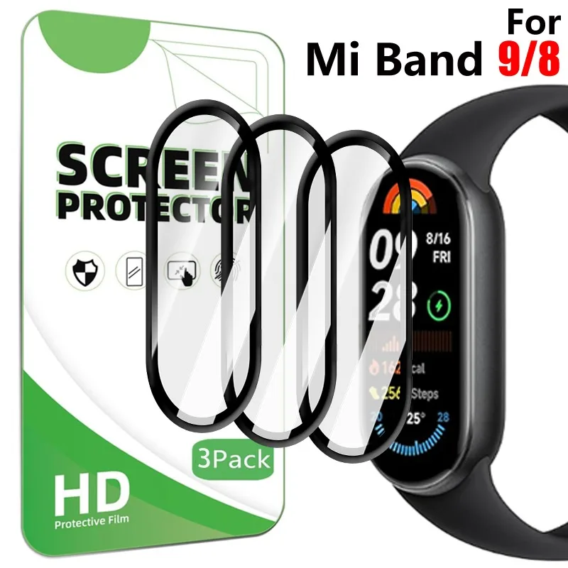 Protecteur d'écran HD pour Xiaomi Mi Band 9, 8 Pro, couverture complète anti-rayures active, film de protection pour montre intelligente