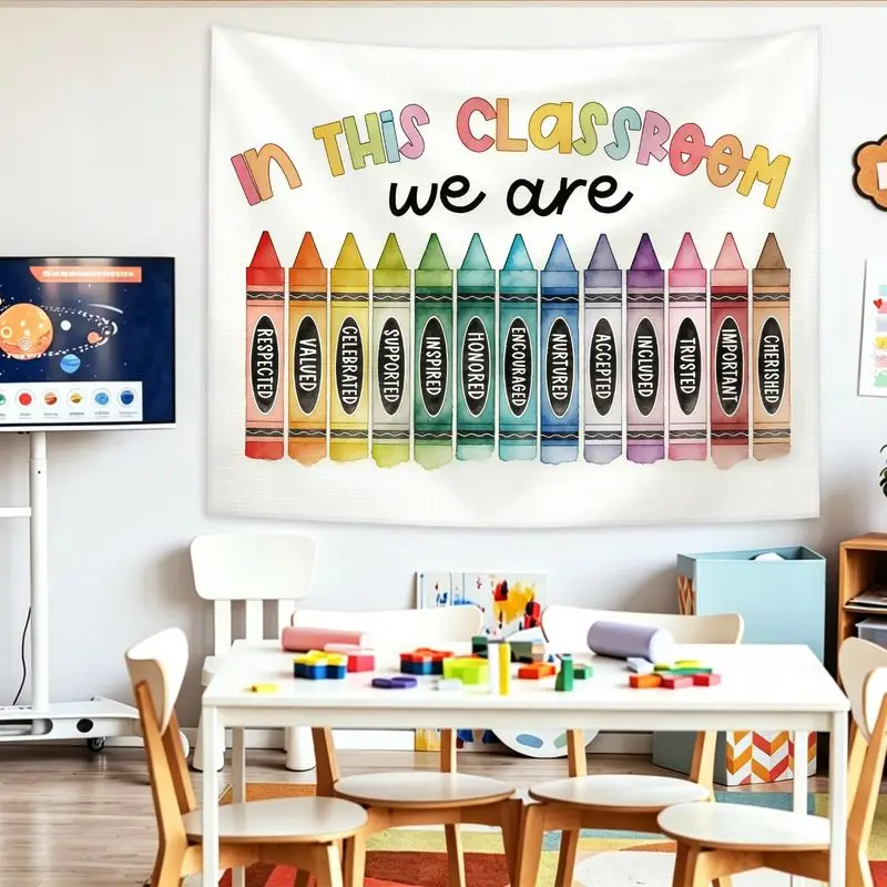 VIKAMA READ Wall Tapestry Polka Dot Letter Classroom Reading Nook Teacher Gift Home Decor Vibrant Art Soft Durable Cozy Washable