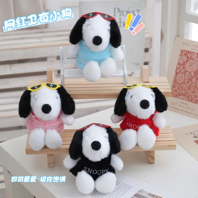 미니소 스포츠 스웨트셔츠 스누피 선글라스 플러시 백팩 키체인 펜던트 소년 소녀용 최고의 생일 선물 크리스마스 선물