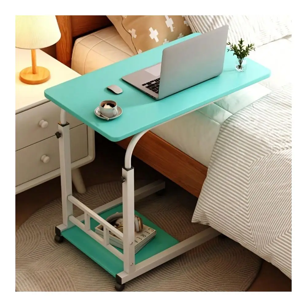 

Height Standing Desk With Rolling Metal Frame Sturdy Computer Desk For Home Office, Workspace, Study Area, Dormitory Spacious S