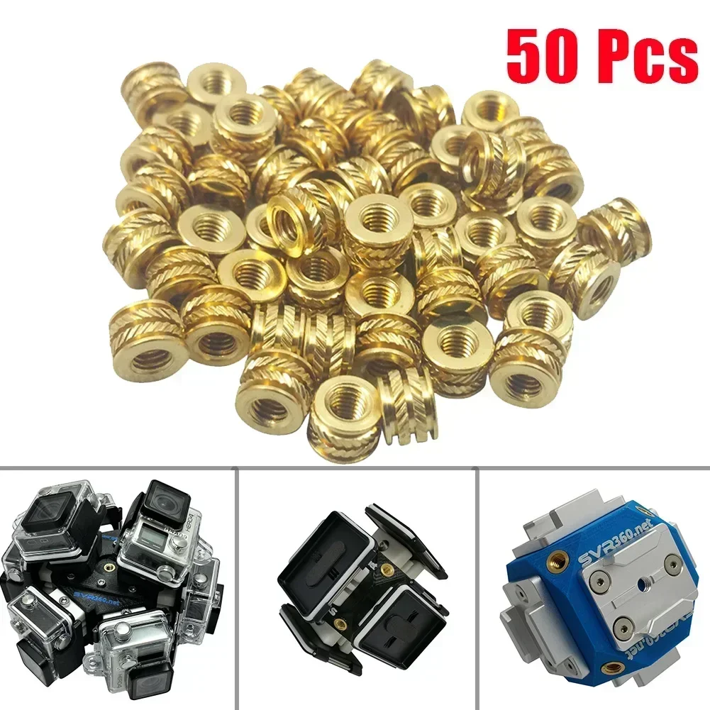 Brass Threaded Screw Insert Accessories Brass For 3D Printing Heat 3mm-0.5 Metal Parts Screw Inserts For Nut