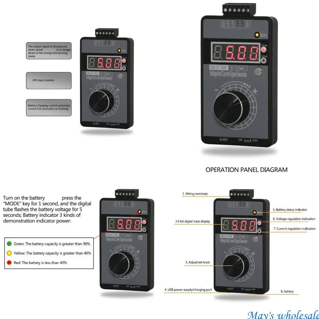 

Easy Carry Source Tester Featuring Digital Display Multifunction Generator for Engineers & Technicians 448A