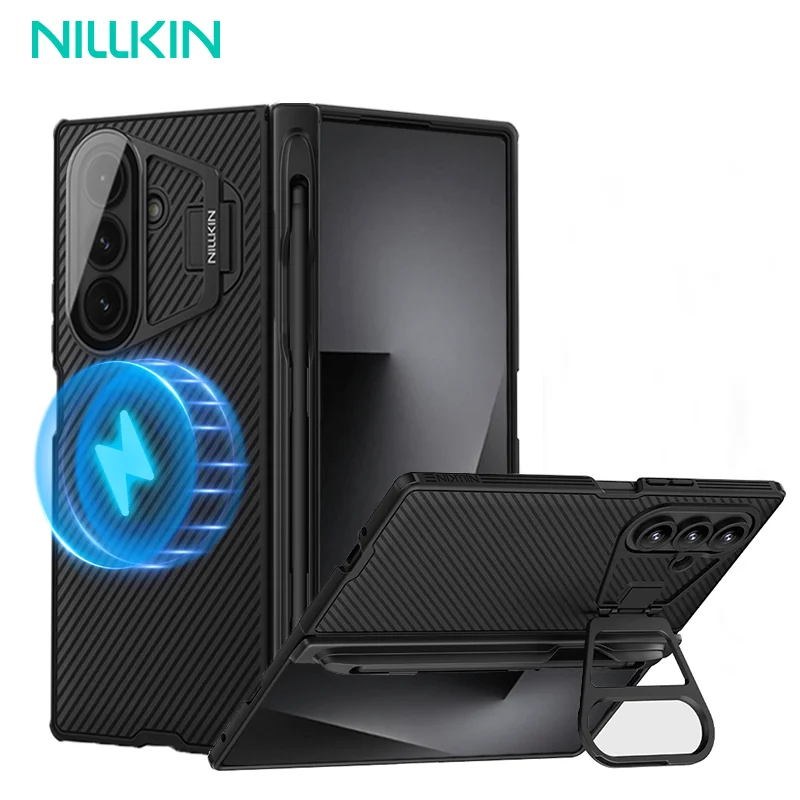 

NILLKIN For Samsung Galaxy Z Fold 7 5G Magsafe Case Camshield Prop With Pen Magnetic Back Cover Protector for Galaxy Fold 7 Case