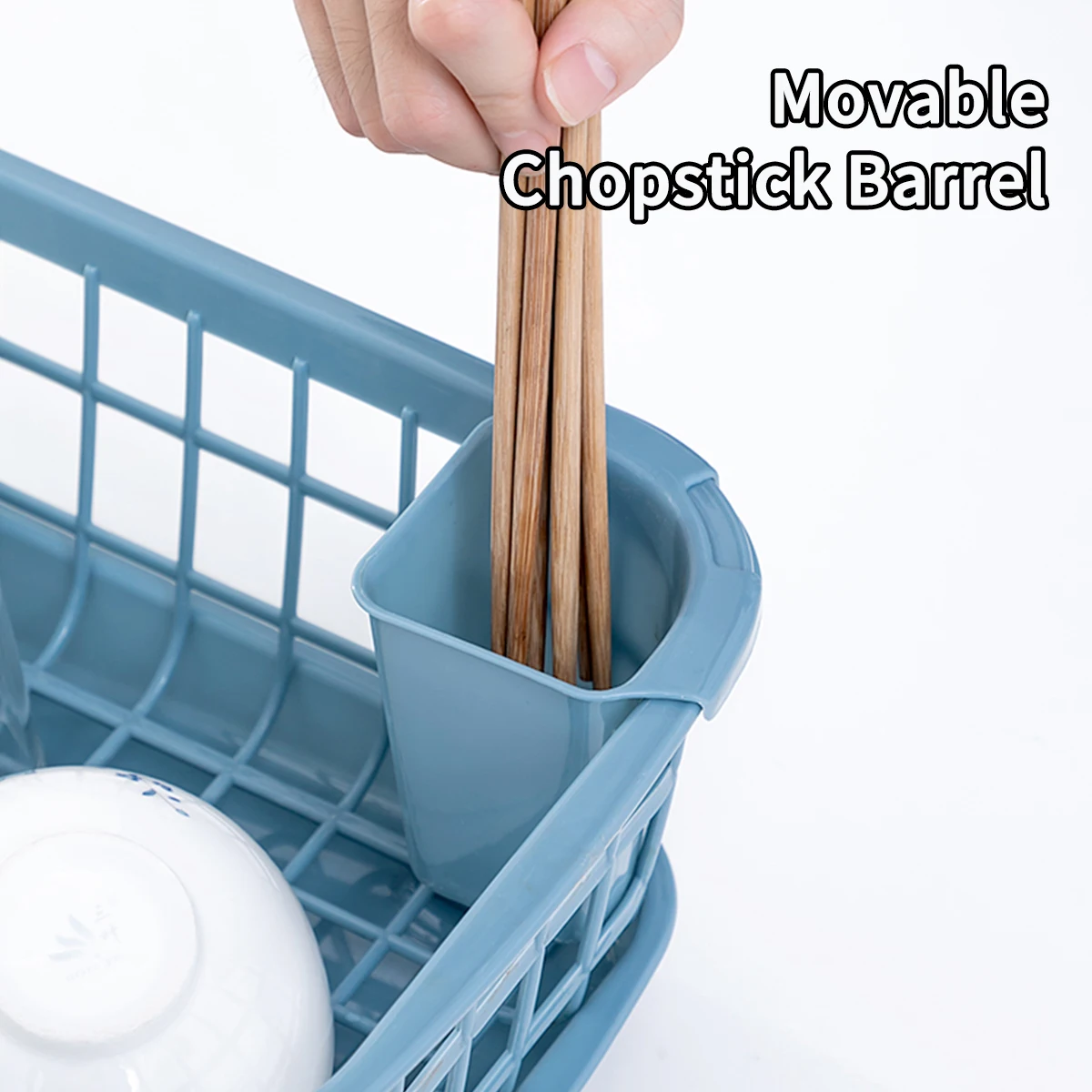 WORTHBUY Bowl Dish Drying Rack Kitchen Organizer For Cutlery Plastic Tableware Drainer Chopsticks Plate Dish Drain Basket Holder