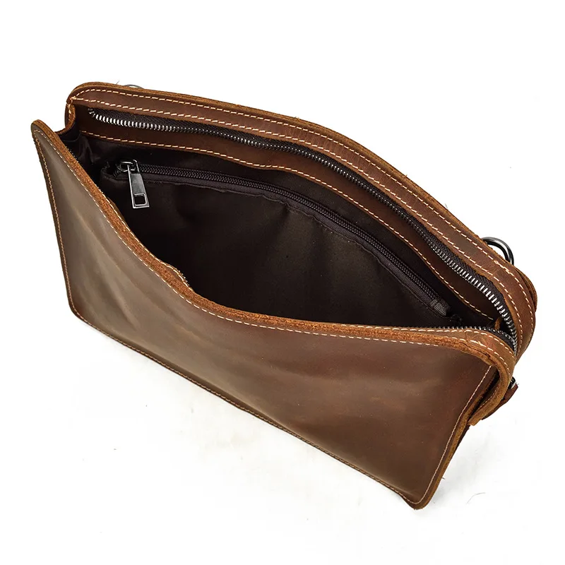 Bolso de mano de cuero genuino de alta calidad, funda para tableta Ipad, bolso con correa para el hombro, bolsos de hombro A4, bolso de mano para Mini Ipad