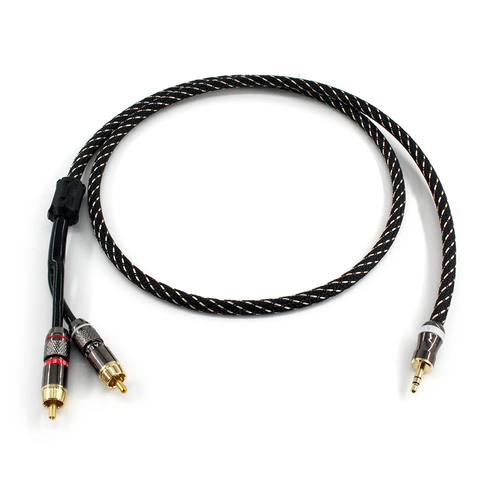 

Hifi Canare L-4E6S 3.5mm to 2RCA Audio Auxiliary Adapter Stereo 3.5 mm Splitter Cable AUX RCA Y Cord for Smartphone Speakers