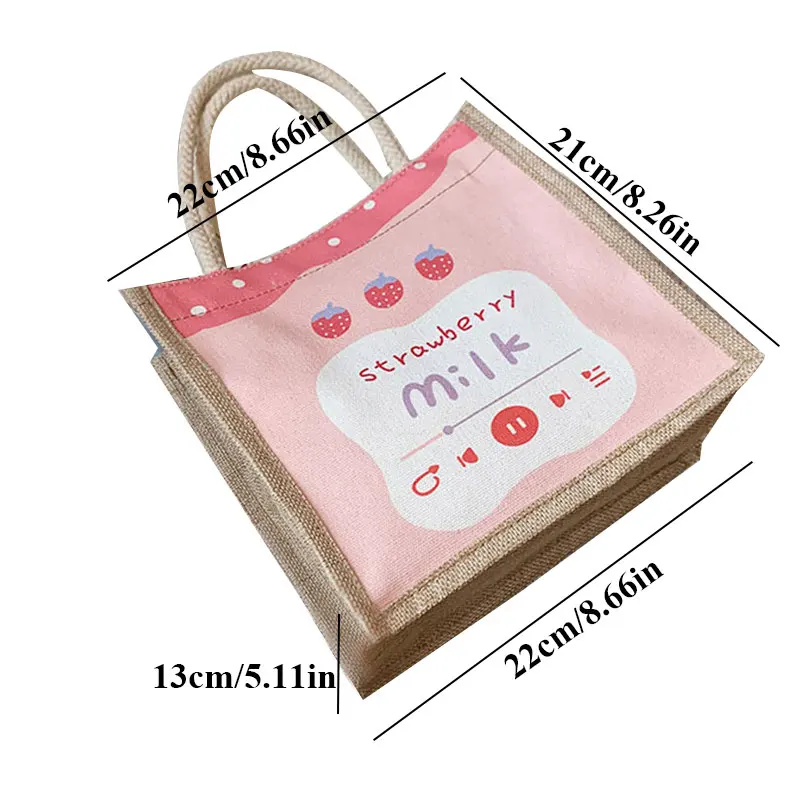 Women Canvas Lunch Bags Shoulder Bag Small Cotton Canvas Handbag Casual Tote Female Eco Crossbody Bag Vintage Messenger Bags