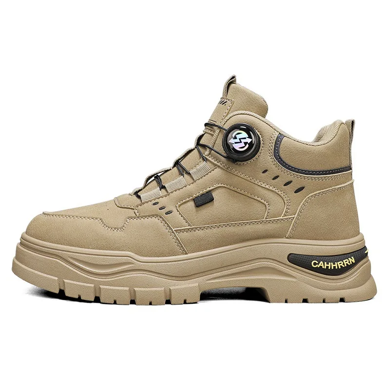 

Men's Boots Autumn Winter New Rotating Shoelaces Fashion Casual Youth Outdoor Man Boots Anti Slip Soft Sole Workwear Men's Boots