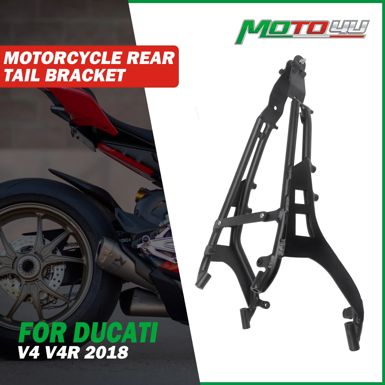 For Ducati V4/V4R 2018 2019 Aluminum Rear Sub Frame Motorcycle Rear Fairing Stay Bracket Racing Subframe Lightweight Replacement