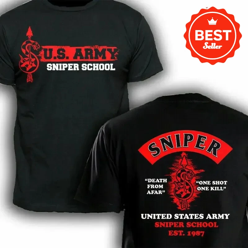 

US Army Special Forces Sniper School T-Shirt 100% Cotton O-Neck Summer Short Sleeve Summer Casual Mens T-shirt Size S-3XL