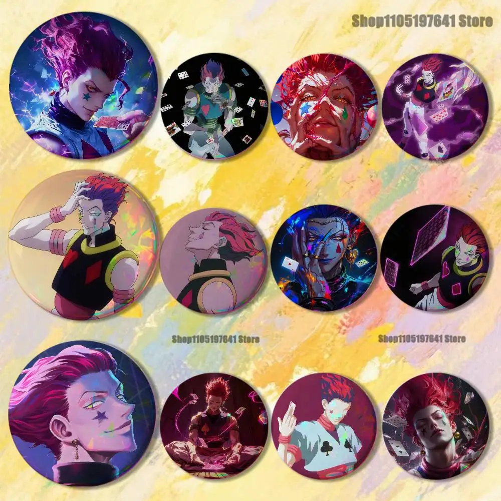 

Anime H-Hisoka M-Morow Badges Button Round Creative Pin Brooch Badge Bag Decor Fans Collect Friends Gifts
