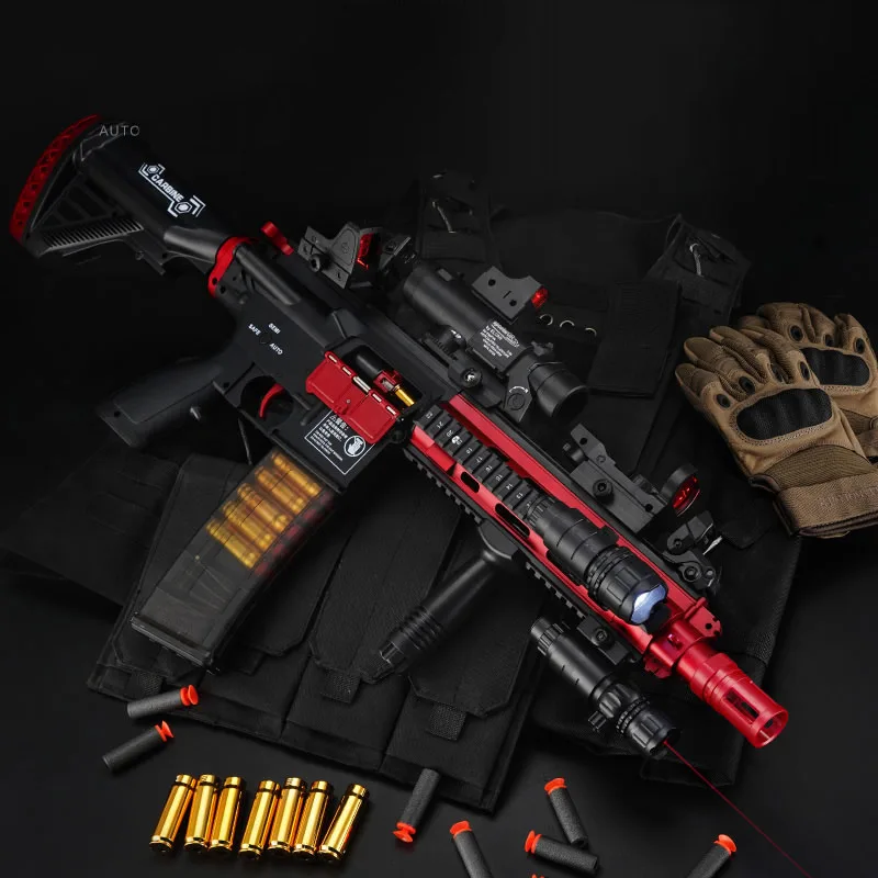 الأطفال الكهربائية إطلاق مستمر اليد التلقائي رمي قذيفة M416 رصاصة طرية بندقية يمكن إطلاق رصاصة طرية بندقية لعبة مجسمة بندقية