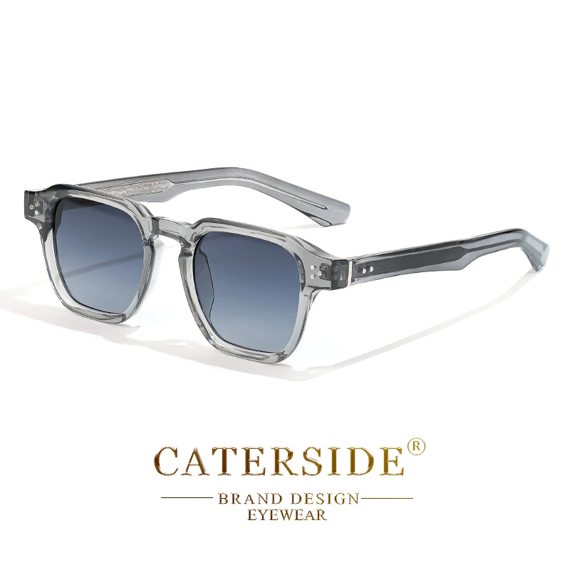 CATERSIDE Vierkante mode-zonnebril Heren Core Insert Temple Luxe merk zonnebril Dames Reizen Strandfeest Festival Geschenken - afbeelding 1