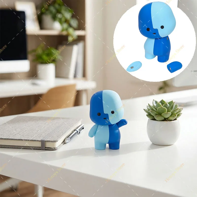 Magnetische Actionfigur Lil Finder Guy DIY Zusammengebautes Sammlermodell Spielzeug 3D-Gedruckte Finder-Figur Zweifarbig Niedliche Schreibtisch-Deko-Puppe