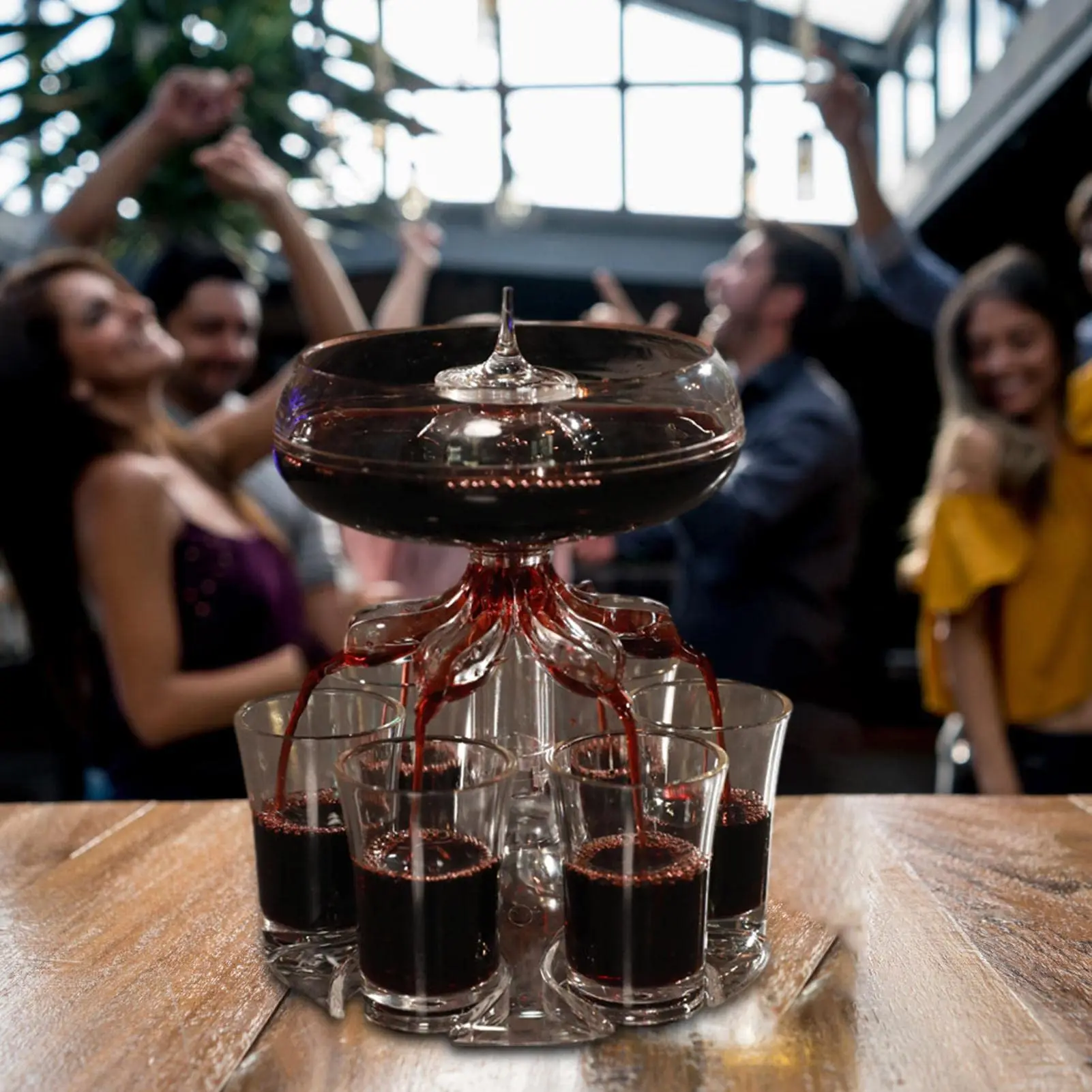 موزع نبيذ متعدد الوظائف مع 6 ألعاب زجاجية للحفلات والمهرجانات وموزع مشروبات الخمور لملء ملحقات بار السوائل #6