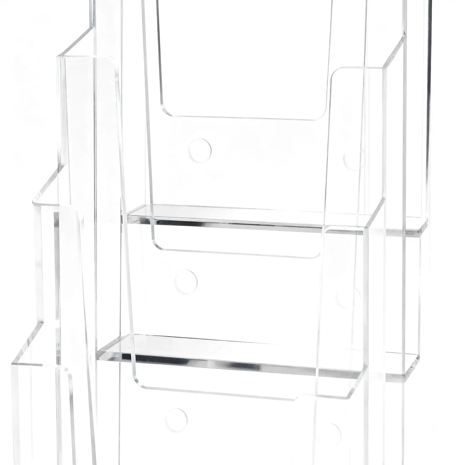 حامل كتيب أكريليك واضح 5-Tier المنظم 2 قطعة كتيب نشرة حامل رف لبطاقات طاولة مضادة مكتب منطقة الاستقبال #5