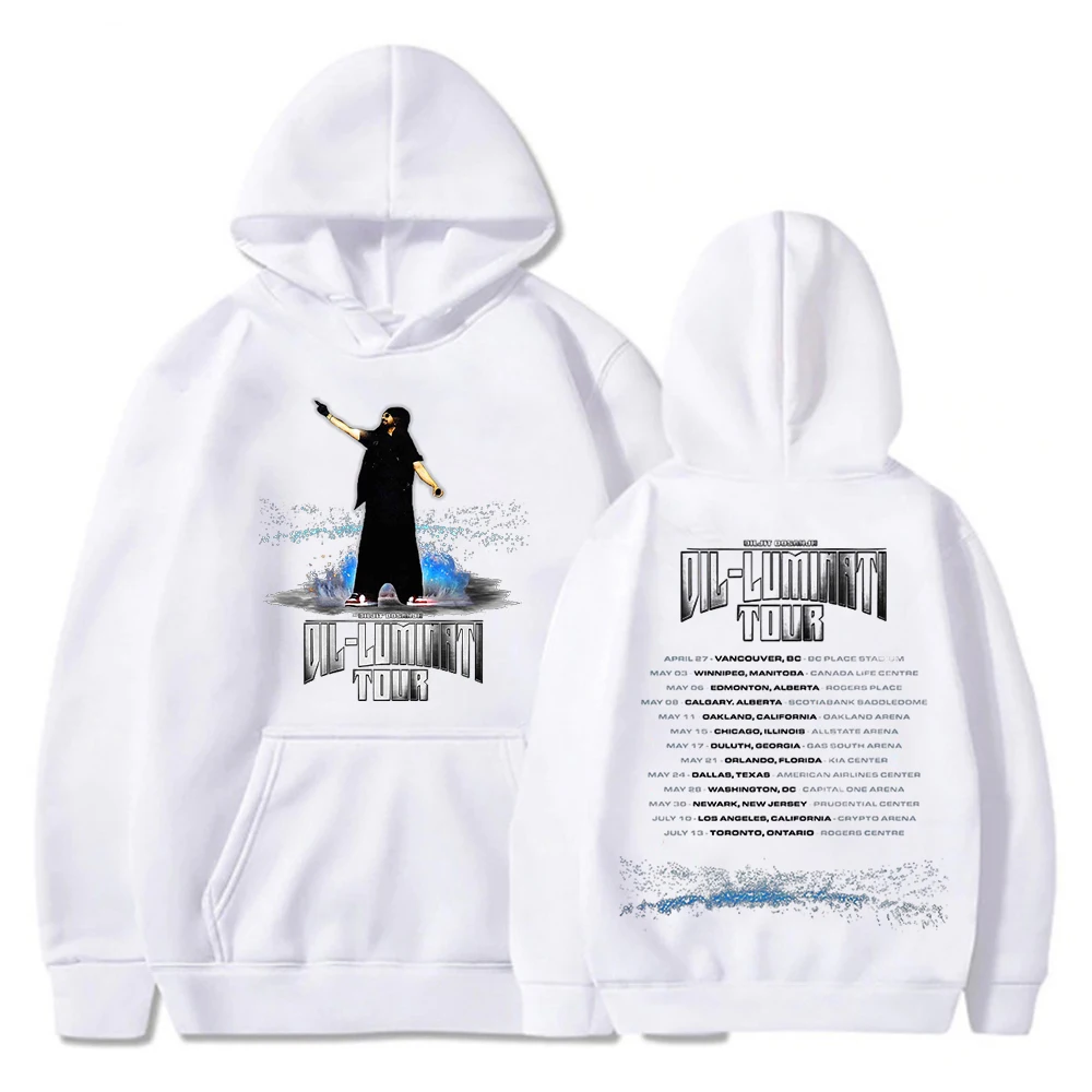 Diljit Dosanjh Hoodie 2024 Dil Luminati Tour Merch lengan panjang Streetwear Wanita Pria bertudung Sweatshirt pakaian Hip Hop