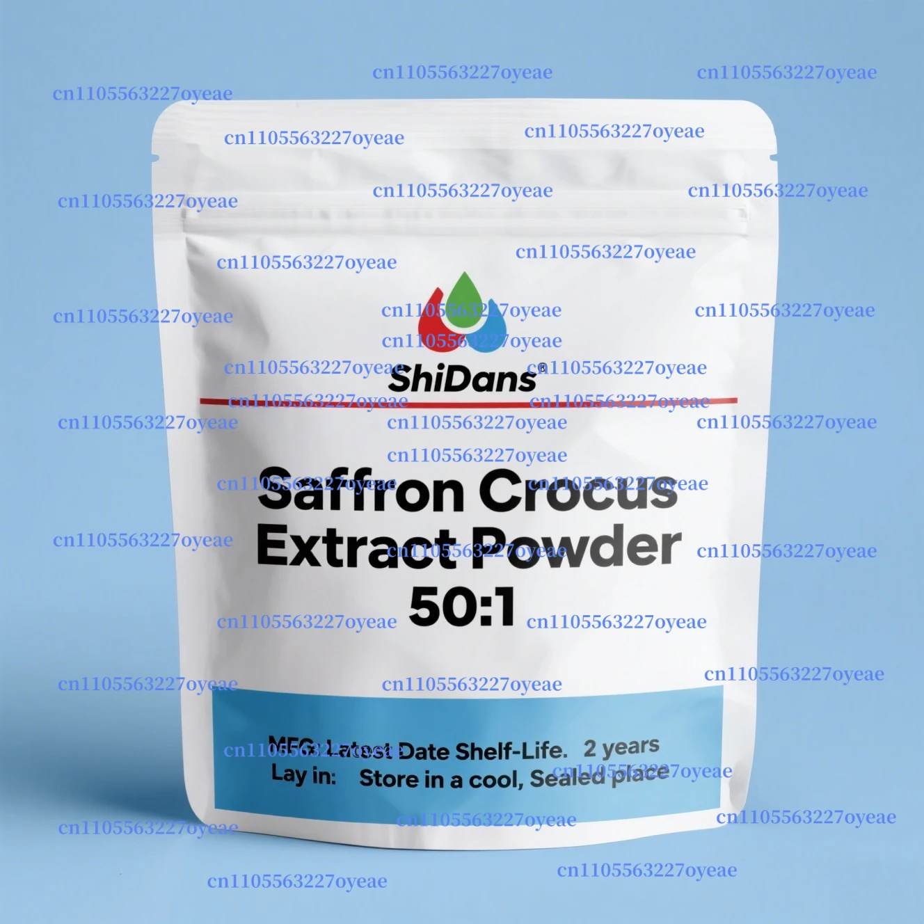 

NO. 069 Customized Natural Saffron Crocus Extract 50:1 Powder Double Deck Plastic Bag for Global Distributors