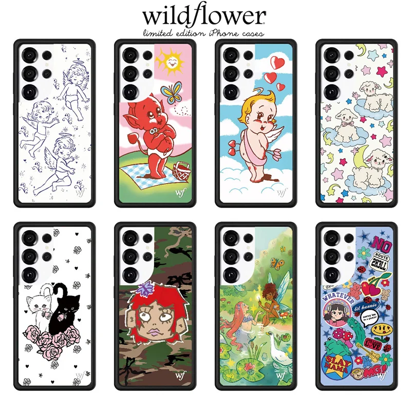 

﻿Wildflower Little Angel Little devil Phone Case For Samsung S23 S24 S25 S26 Ultra WF Cartoon Cat Boy shockproof Cover﻿﻿﻿﻿﻿﻿﻿﻿﻿﻿