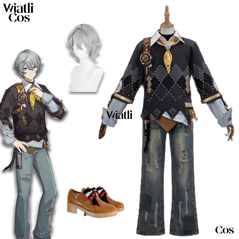 game-zenless-zone-zero-wise-oath-of-skies-wise-cosplay-costume-new-skin-outfit-adult-men-halloween-christmas-roleplay-outfit-wig