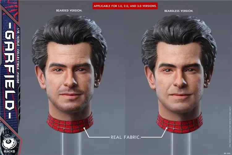 BLACK 8 STUDIO 1/6 The Amazing Spider-Man Andrew Garfield Head sculpture Classic Movies Head Model For 12'' Character Model