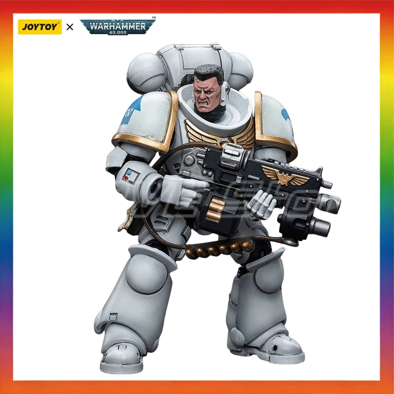 

In Stock Original JOYTOY Warhammer 40K Space MarinesWhite ConsulsIntercessors 1 1/18 Action Figures Gifts Toys Models